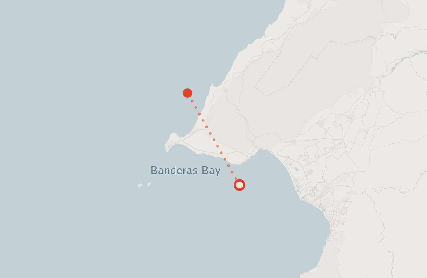 Activity map — real sighting points on an OpenStreetMap basemap