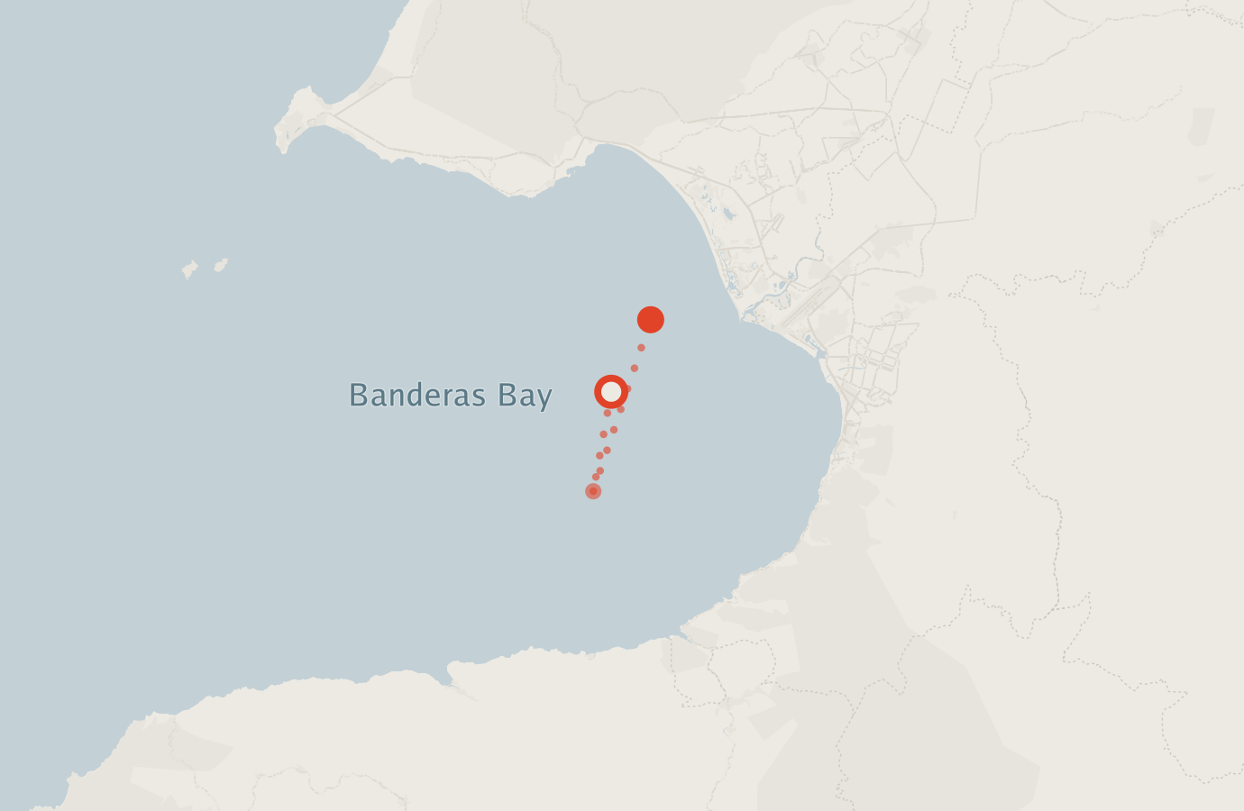 Activity map — real sighting points on an OpenStreetMap basemap