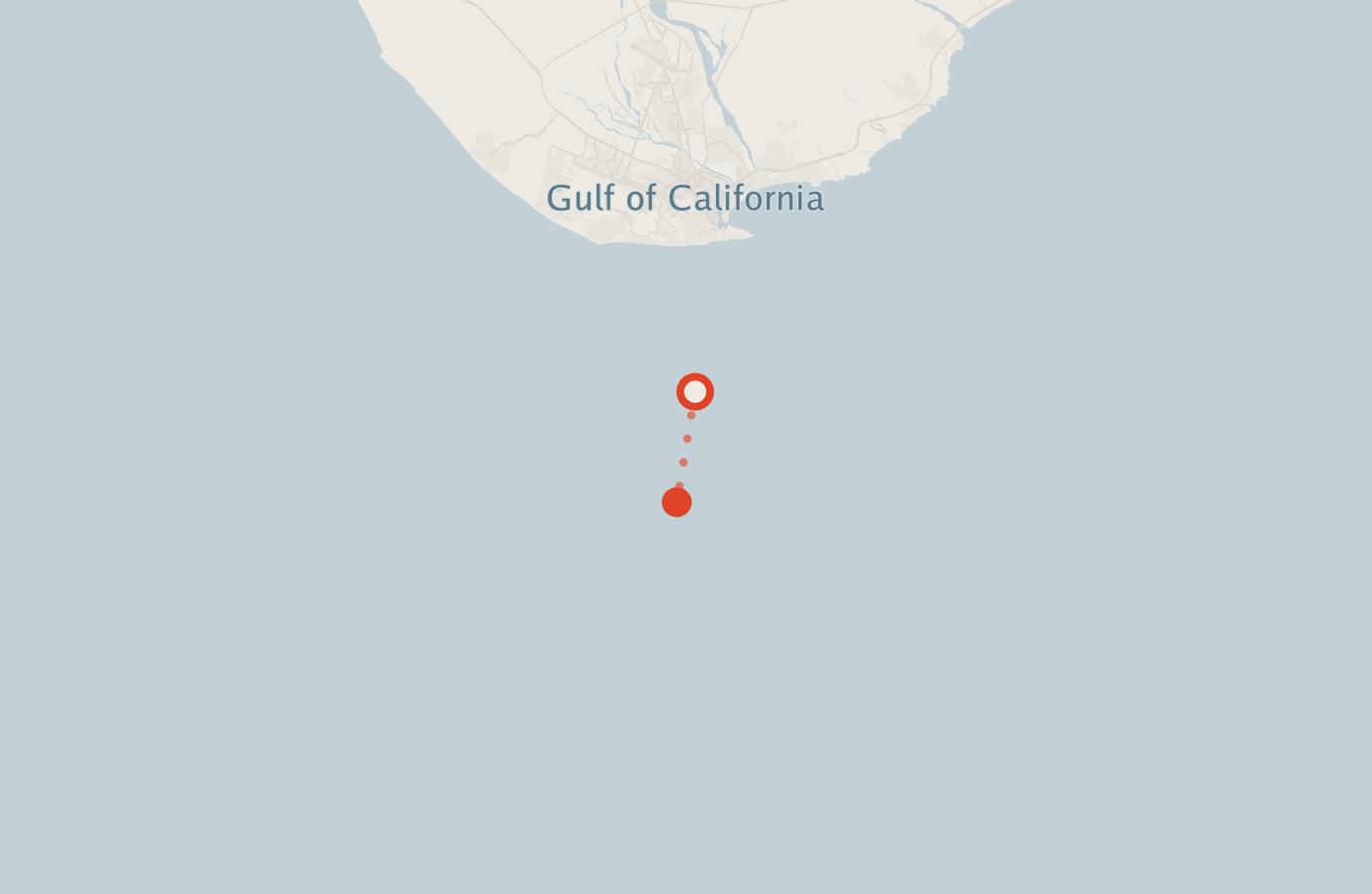 Activity map — real sighting points on an OpenStreetMap basemap