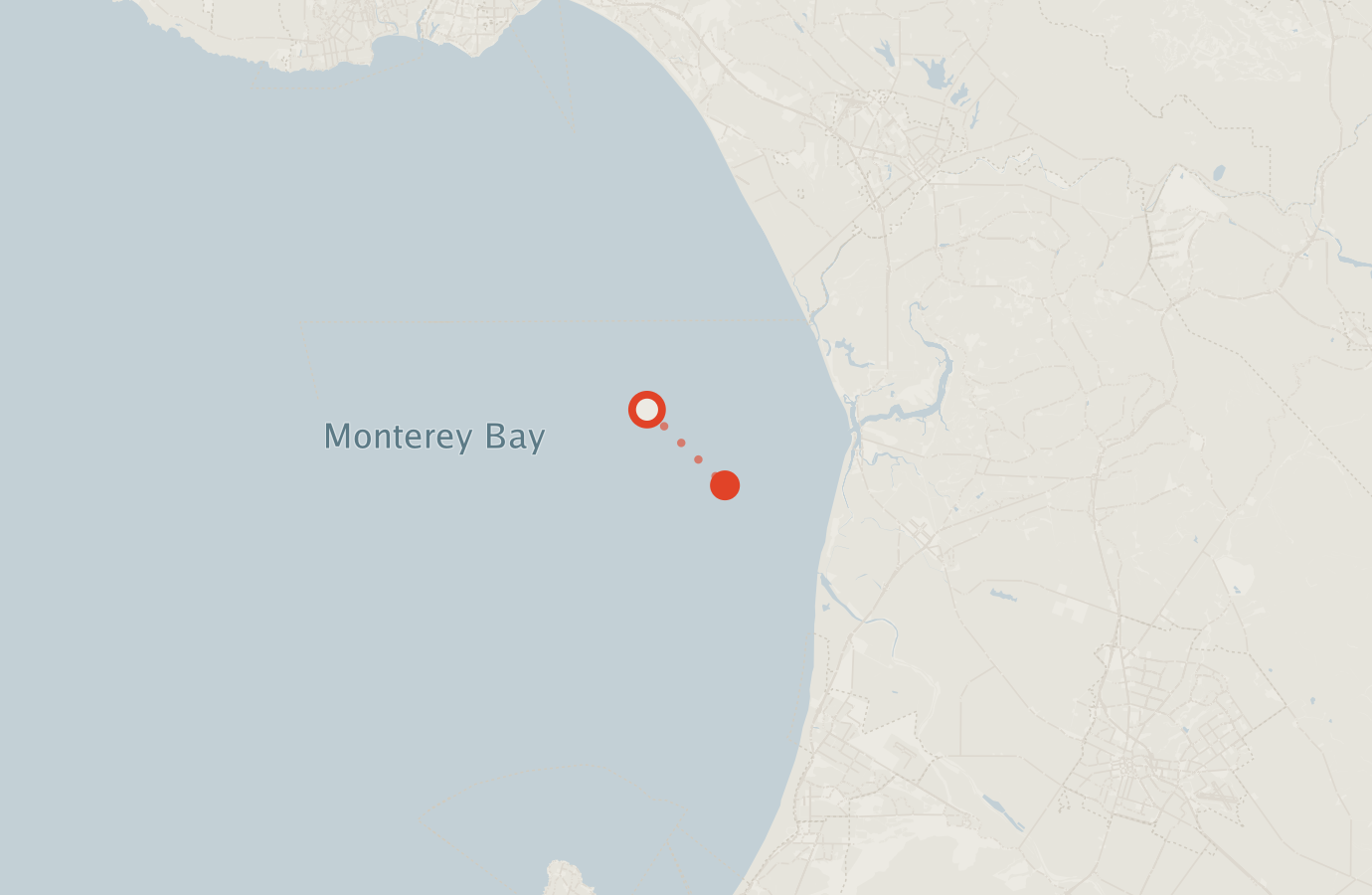 Activity map — real sighting points on an OpenStreetMap basemap