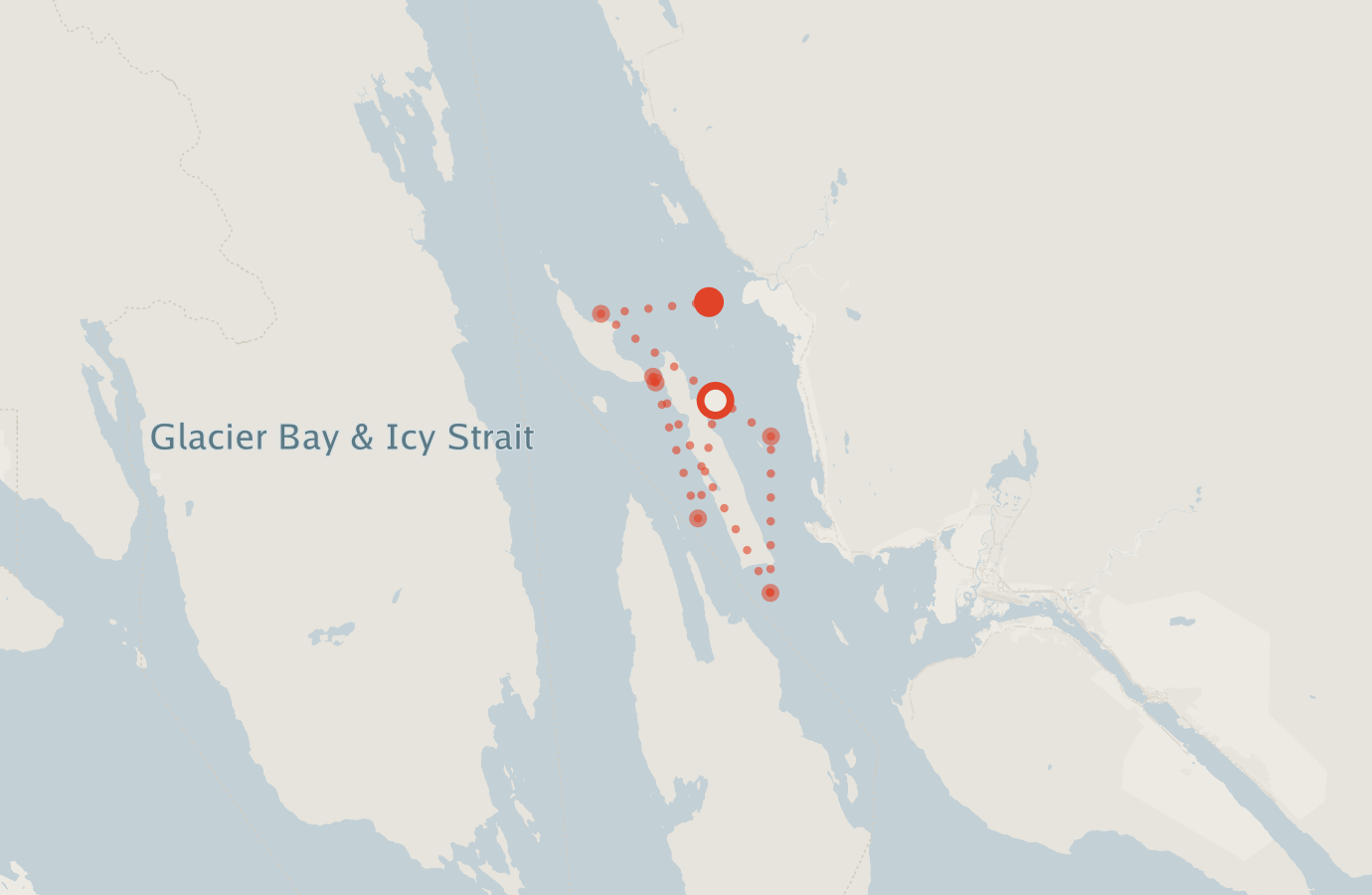Activity map — real sighting points on an OpenStreetMap basemap