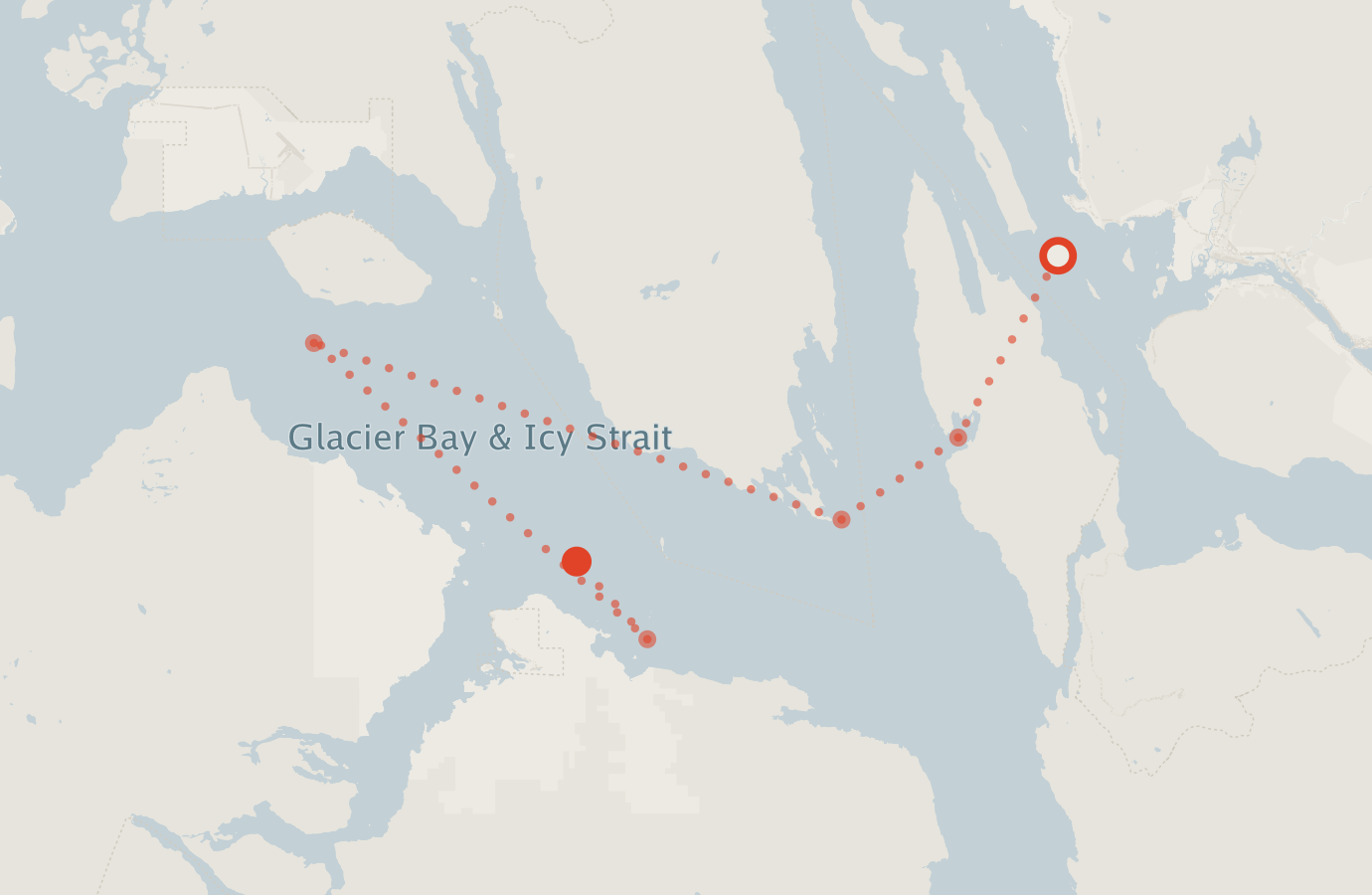 Activity map — real sighting points on an OpenStreetMap basemap