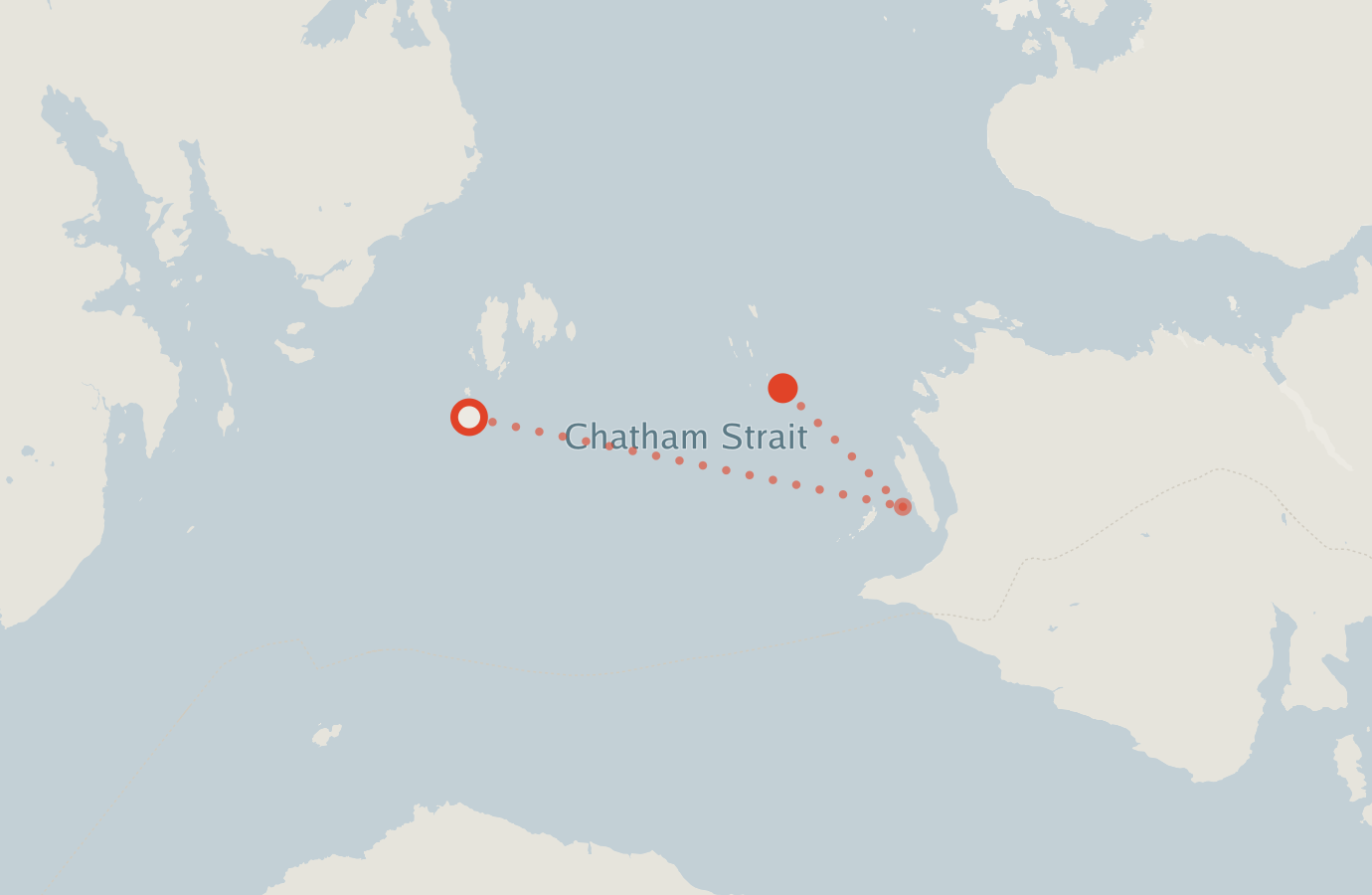 Activity map — real sighting points on an OpenStreetMap basemap