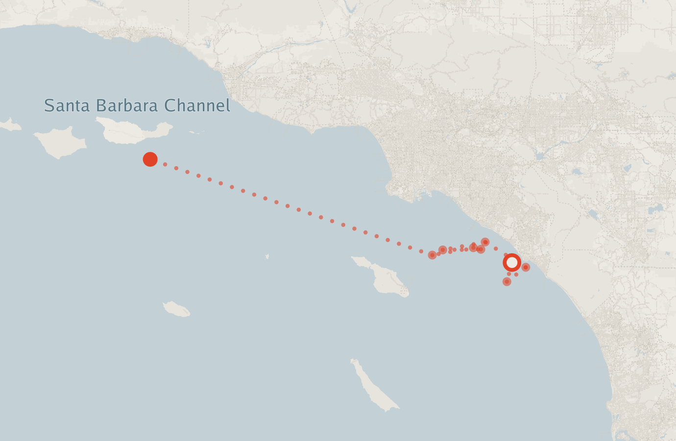 Activity map — real sighting points on an OpenStreetMap basemap