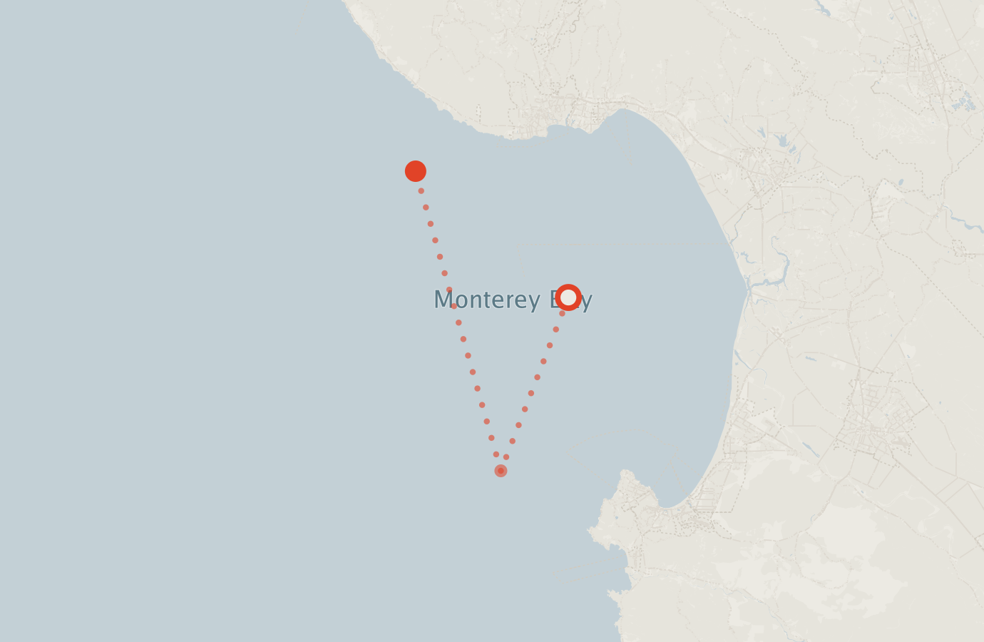 Activity map — real sighting points on an OpenStreetMap basemap