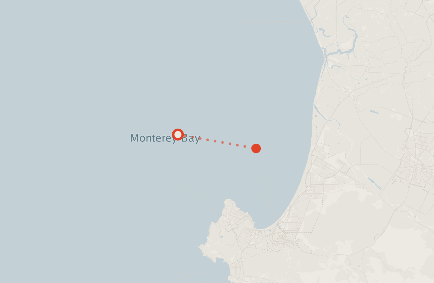 Activity map — real sighting points on an OpenStreetMap basemap