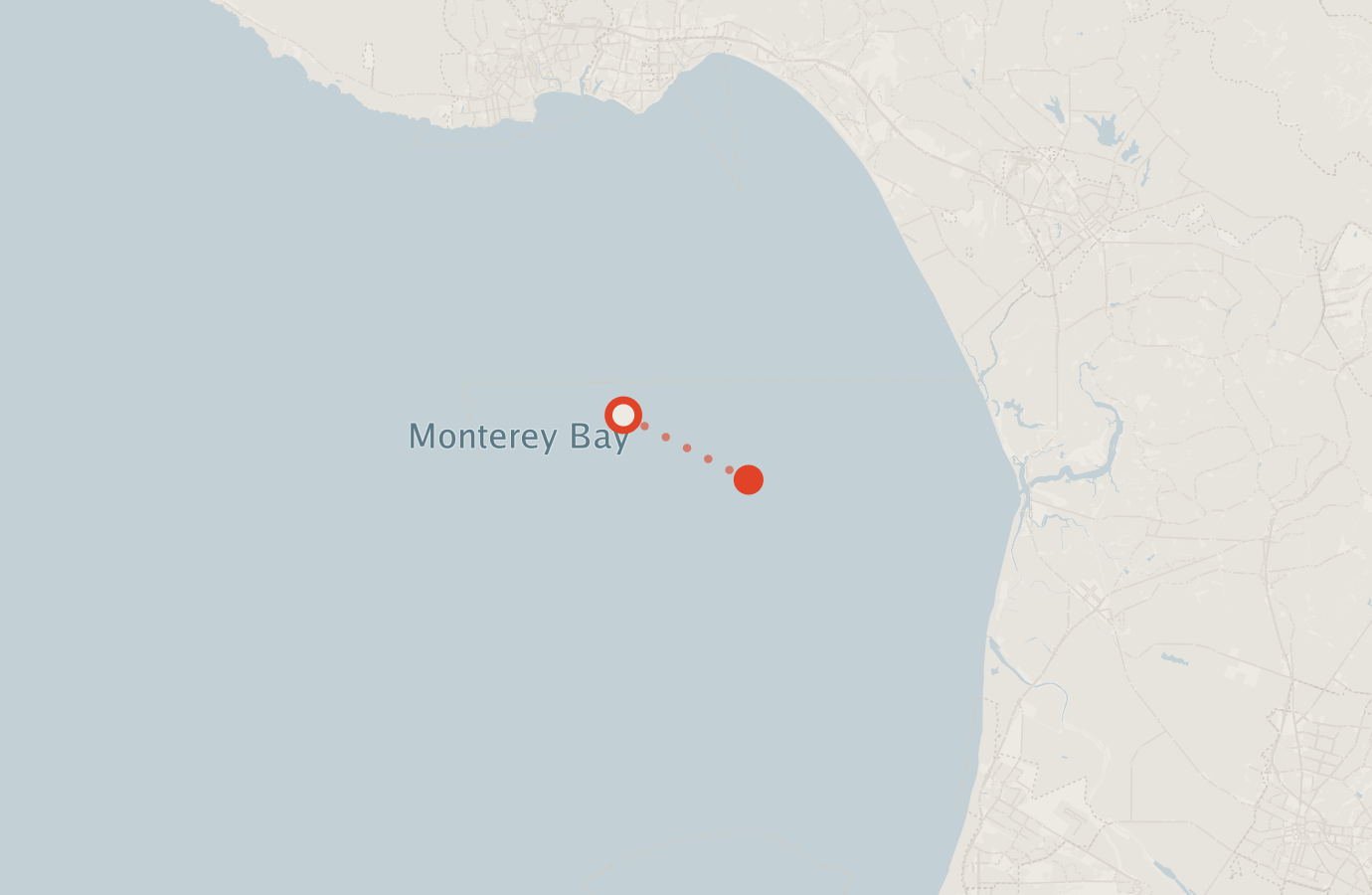 Activity map — real sighting points on an OpenStreetMap basemap