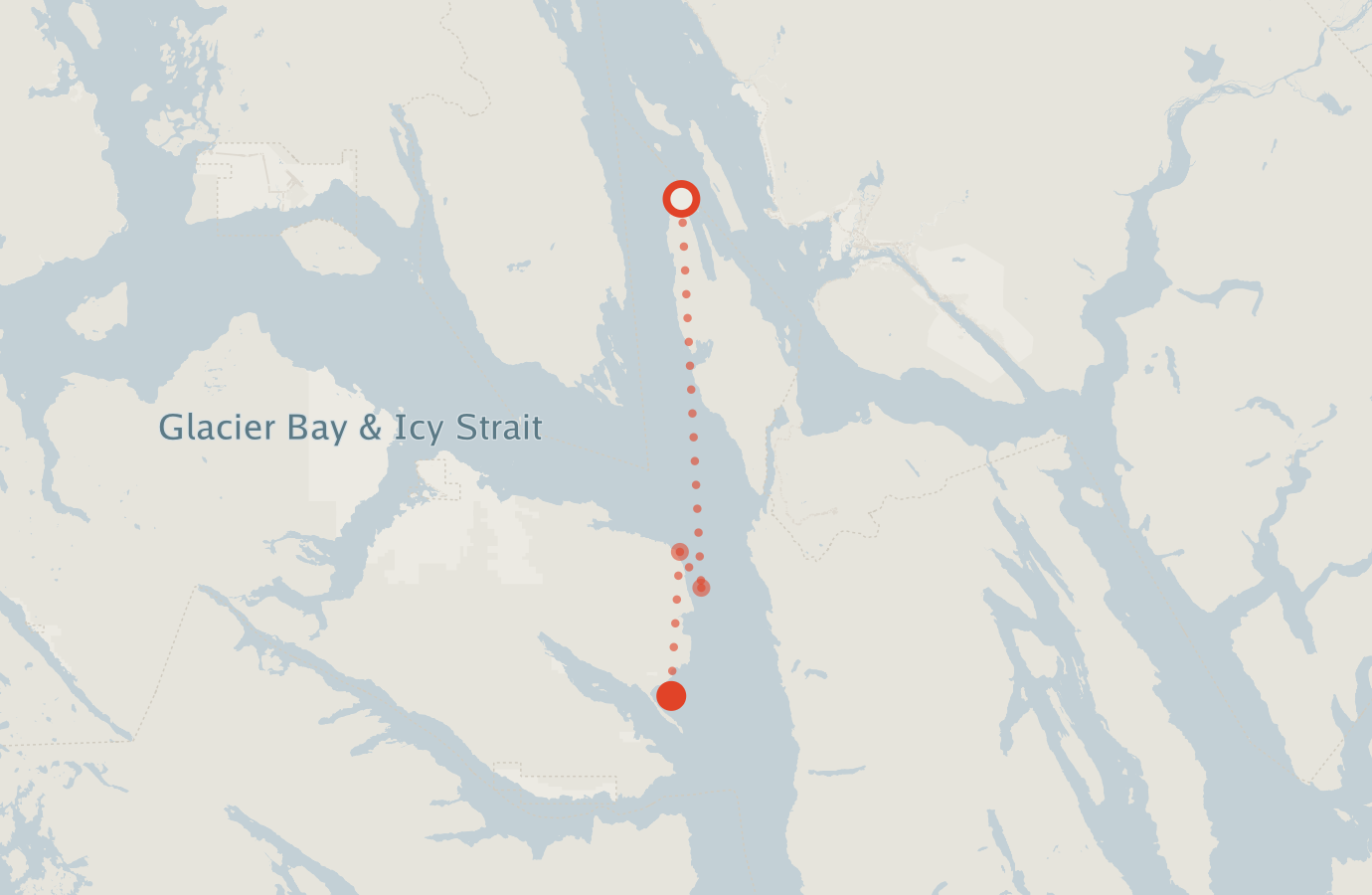 Activity map — real sighting points on an OpenStreetMap basemap
