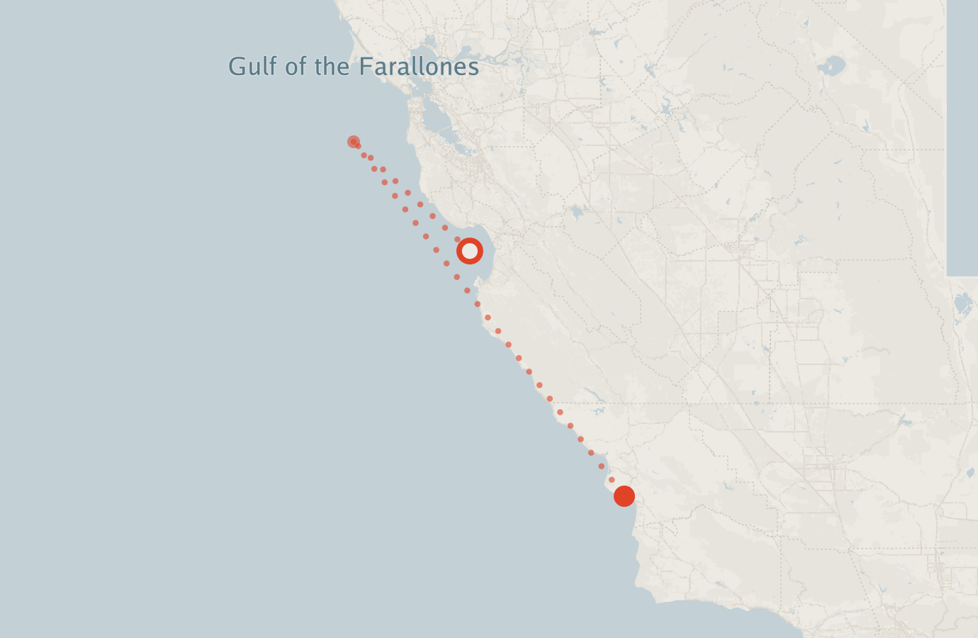 Activity map — real sighting points on an OpenStreetMap basemap