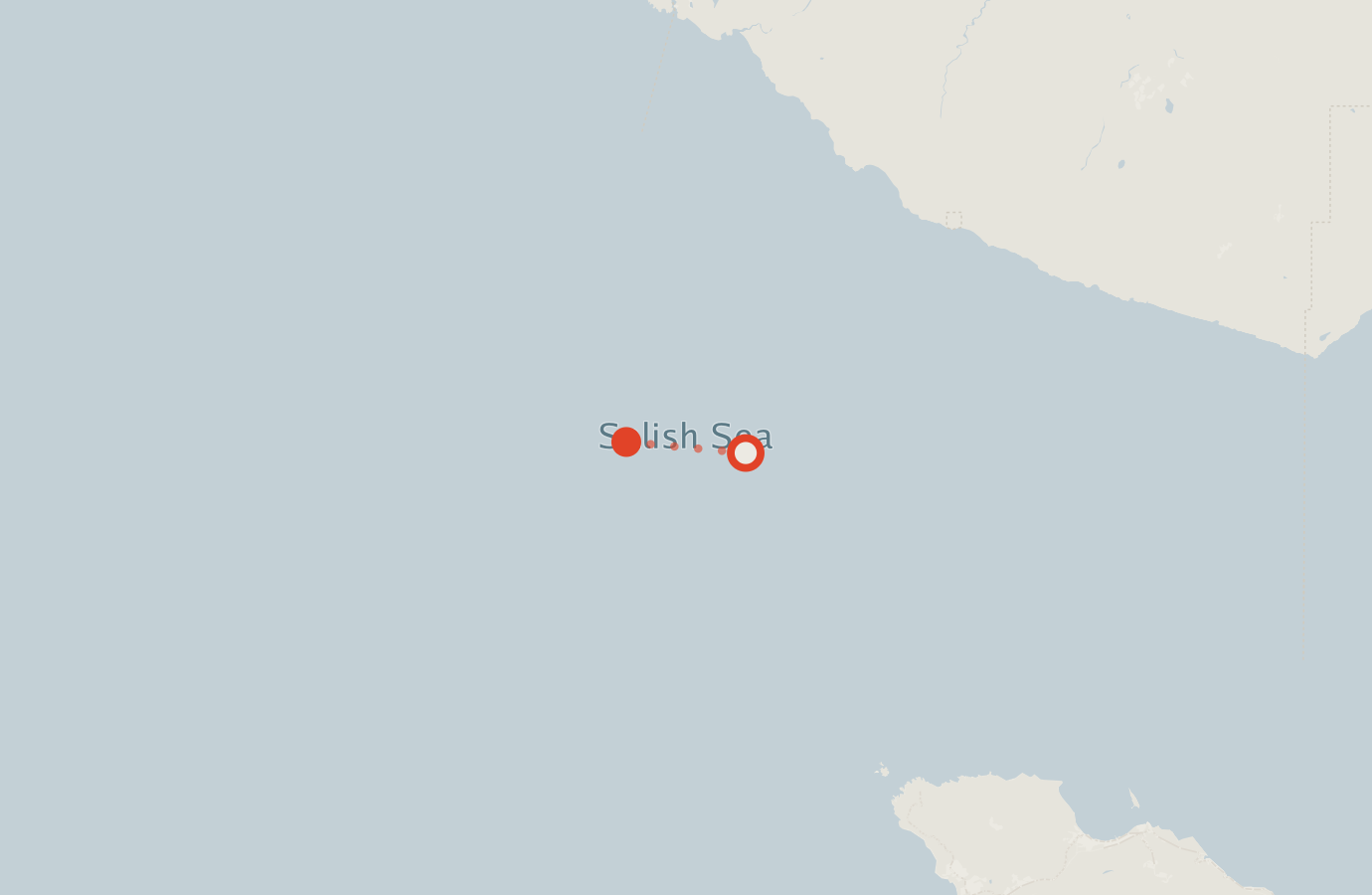 Activity map — real sighting points on an OpenStreetMap basemap