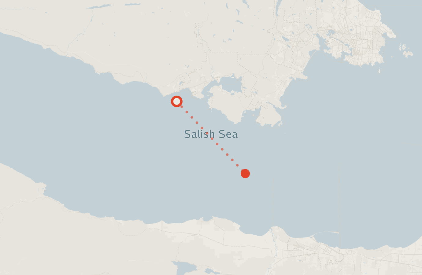 Activity map — real sighting points on an OpenStreetMap basemap