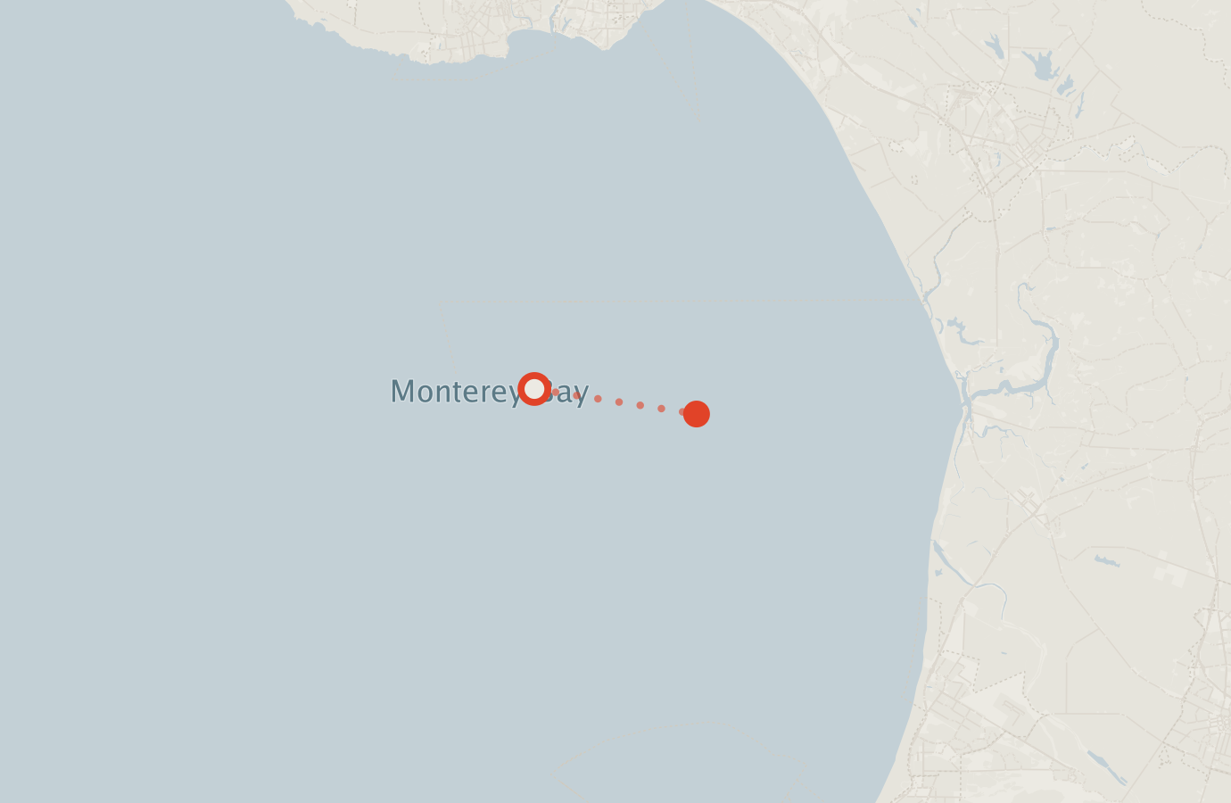 Activity map — real sighting points on an OpenStreetMap basemap