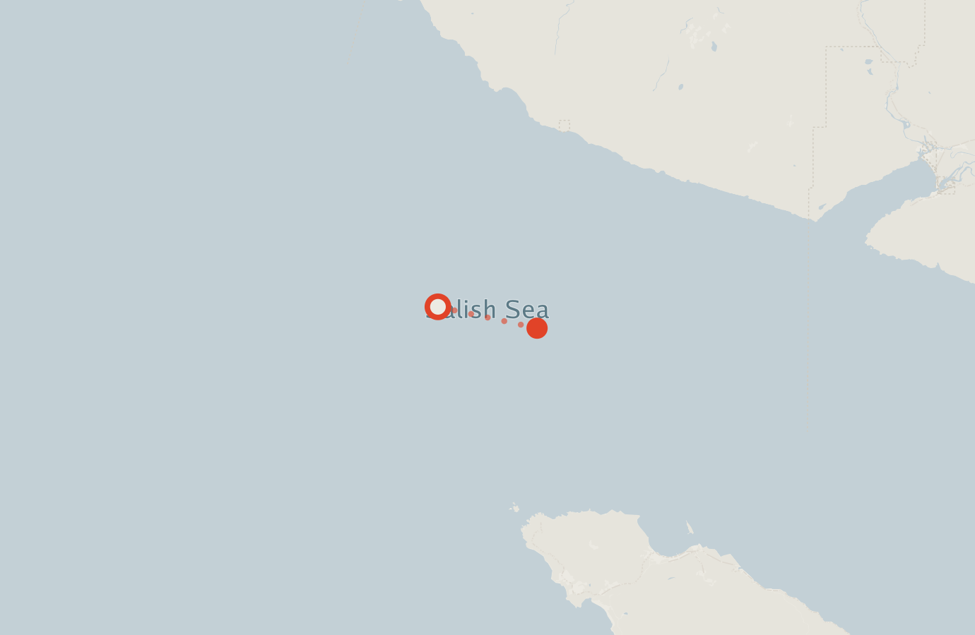 Activity map — real sighting points on an OpenStreetMap basemap