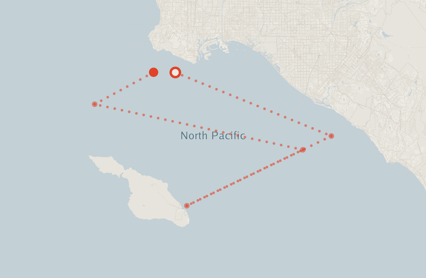Activity map — real sighting points on an OpenStreetMap basemap