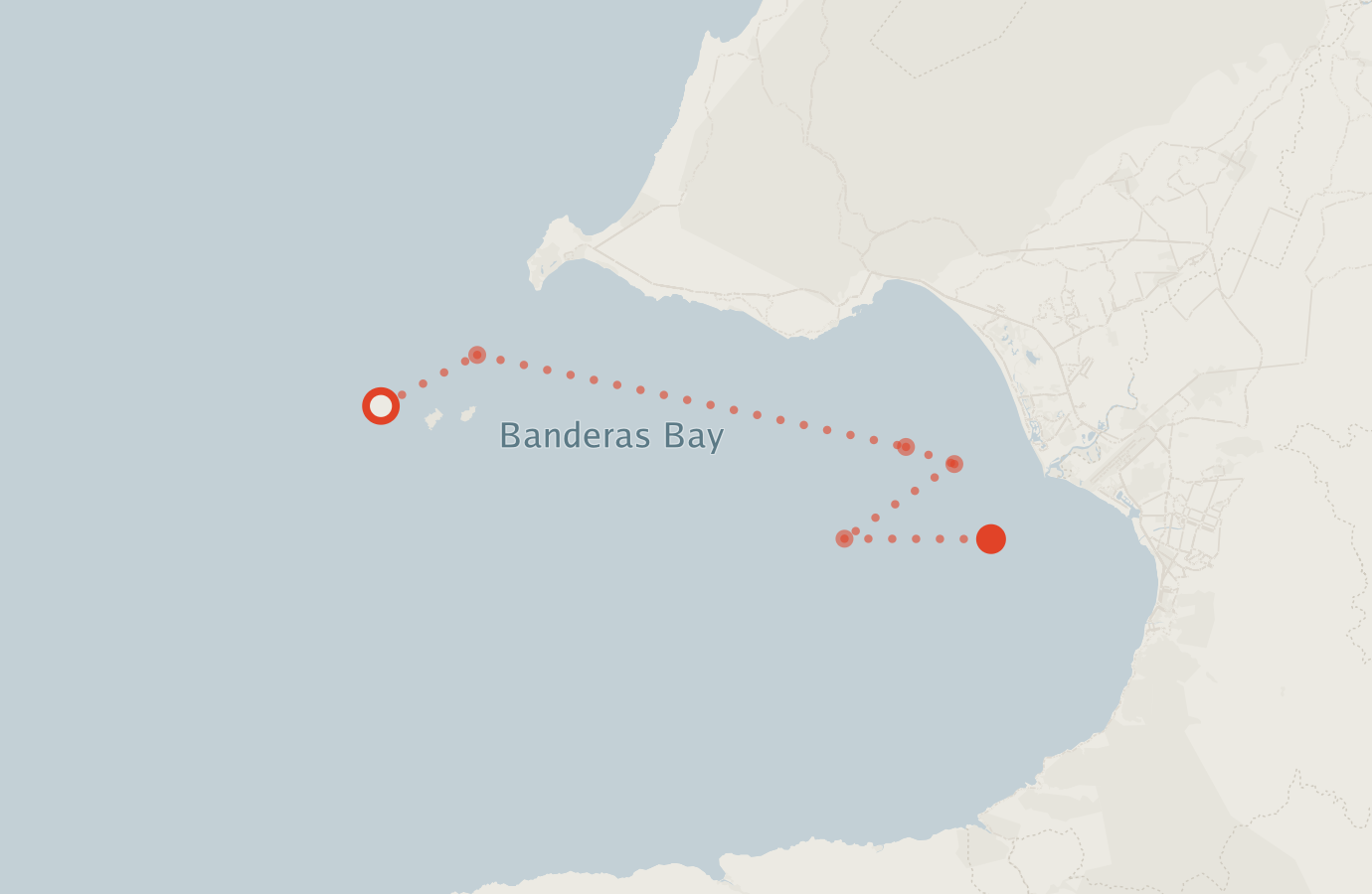 Activity map — real sighting points on an OpenStreetMap basemap