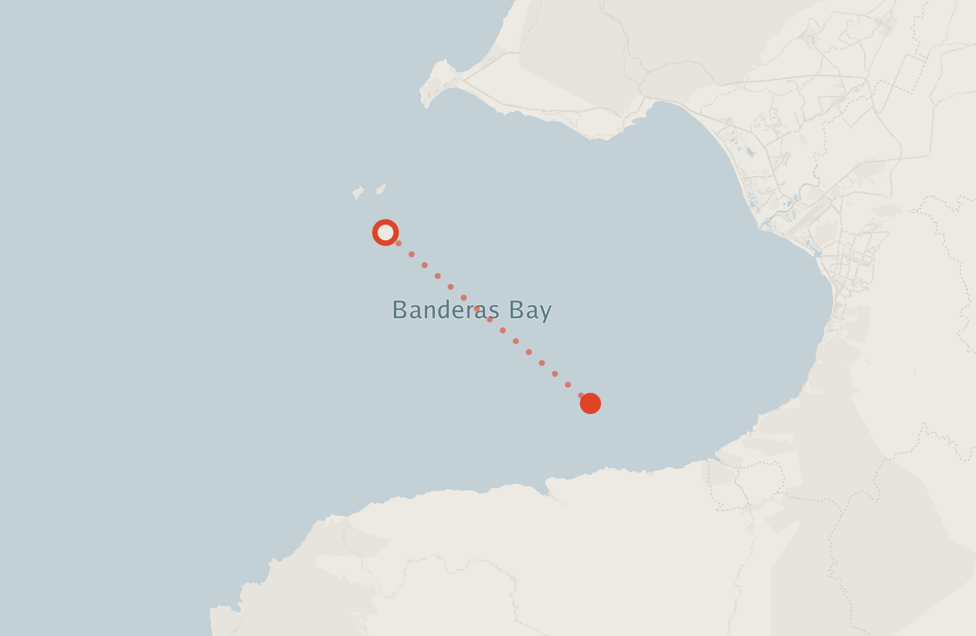 Activity map — real sighting points on an OpenStreetMap basemap