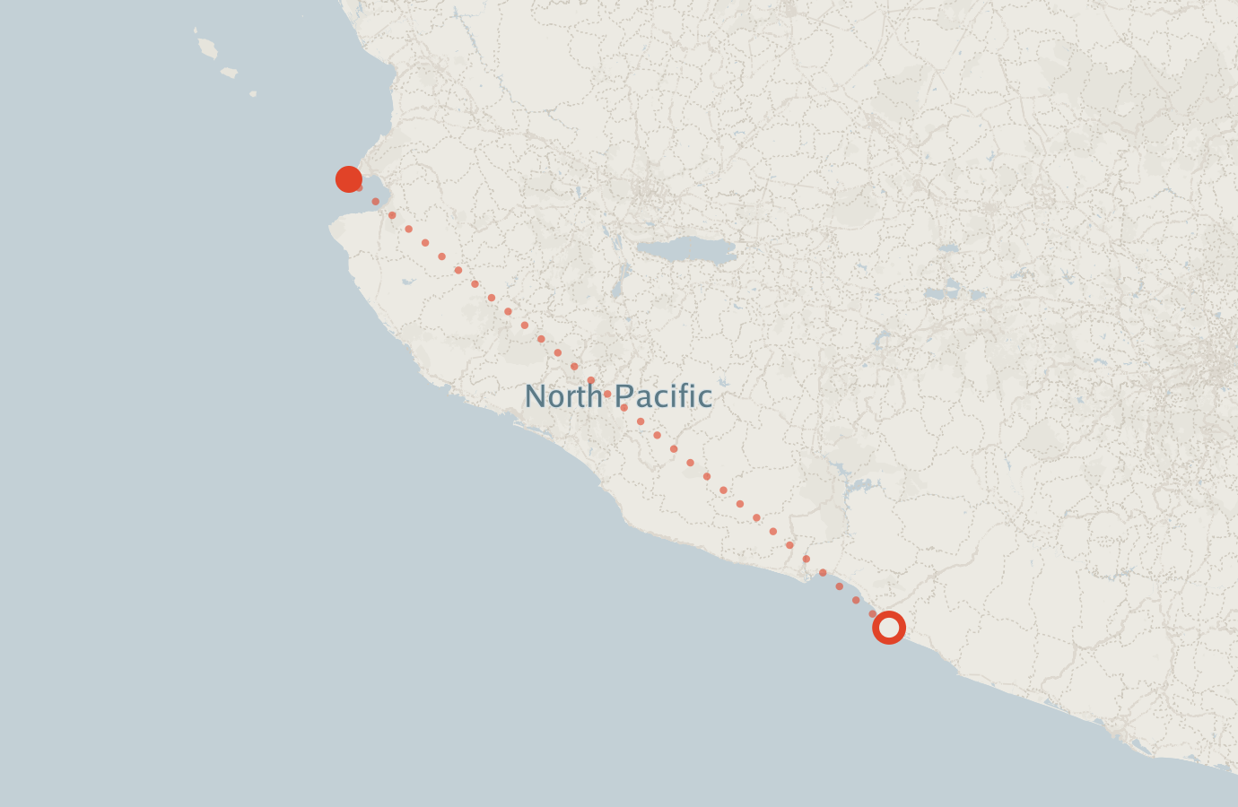 Activity map — real sighting points on an OpenStreetMap basemap