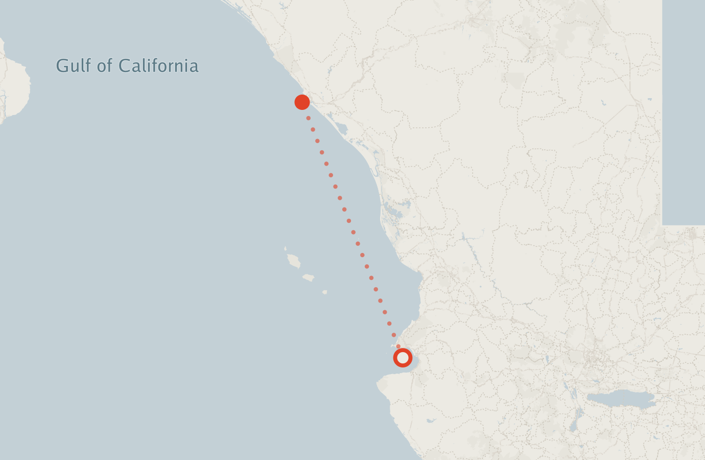Activity map — real sighting points on an OpenStreetMap basemap