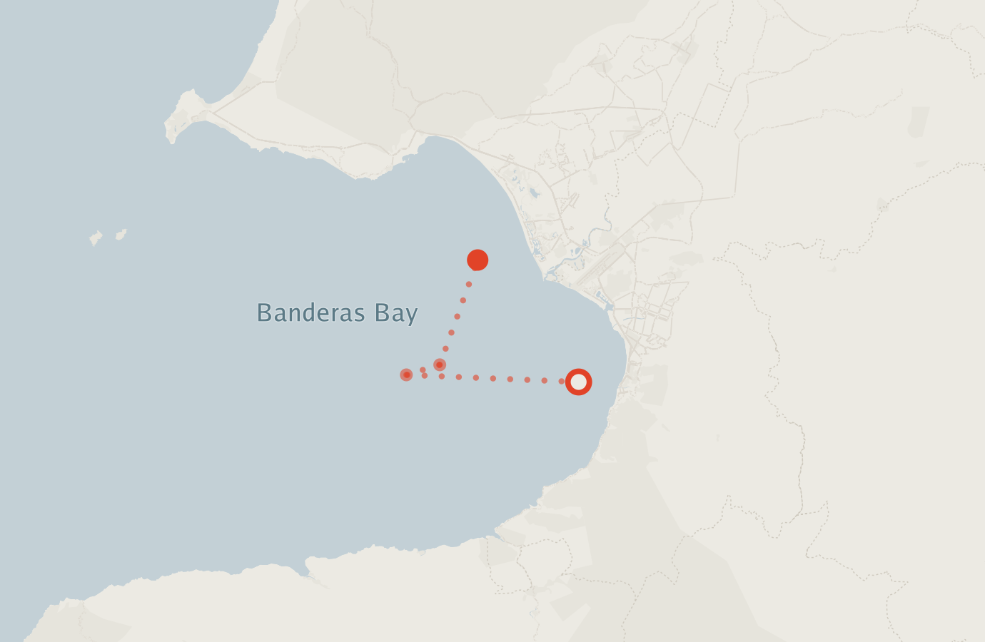 Activity map — real sighting points on an OpenStreetMap basemap