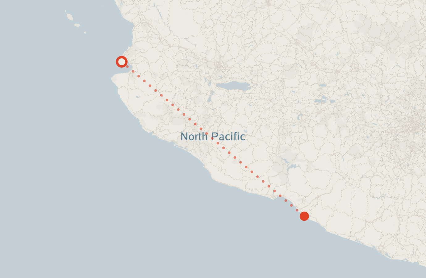 Activity map — real sighting points on an OpenStreetMap basemap