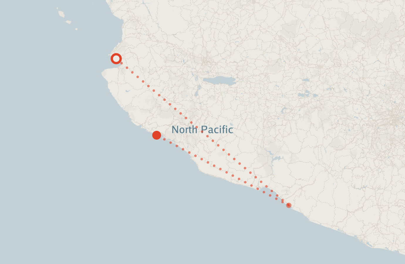 Activity map — real sighting points on an OpenStreetMap basemap