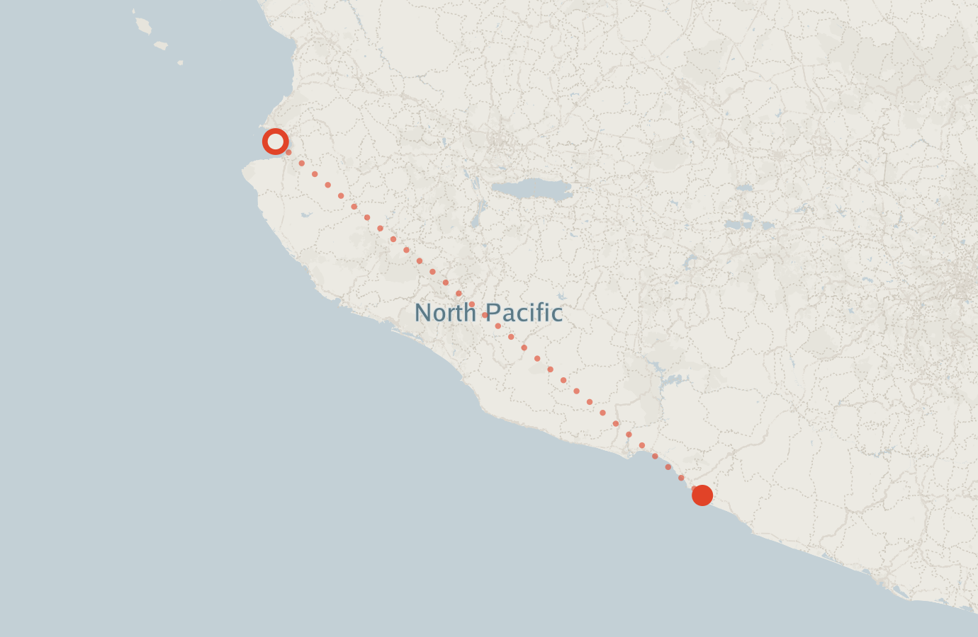 Activity map — real sighting points on an OpenStreetMap basemap
