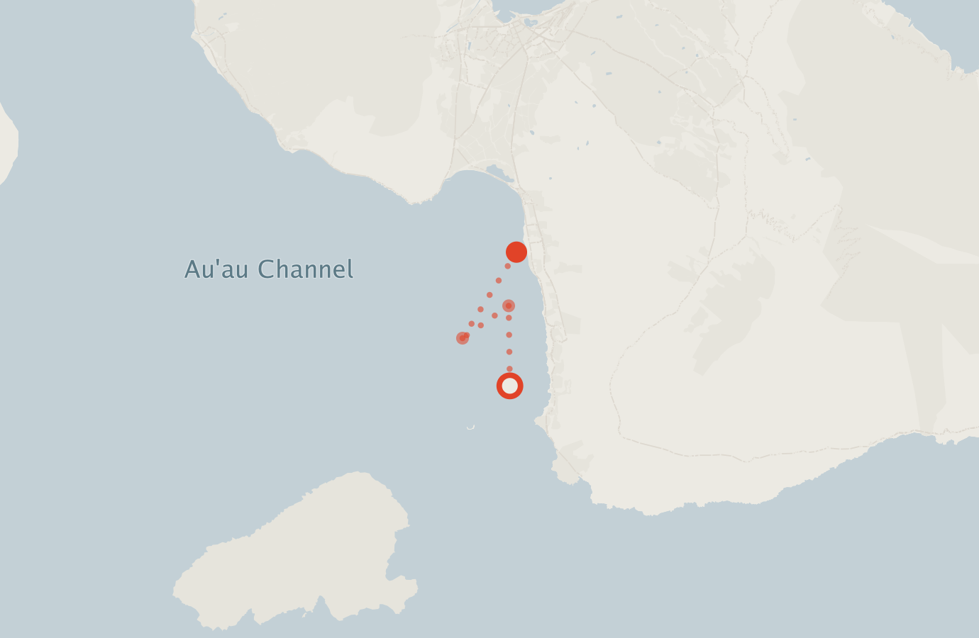 Activity map — real sighting points on an OpenStreetMap basemap