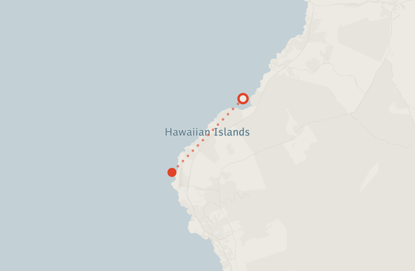 Activity map — real sighting points on an OpenStreetMap basemap