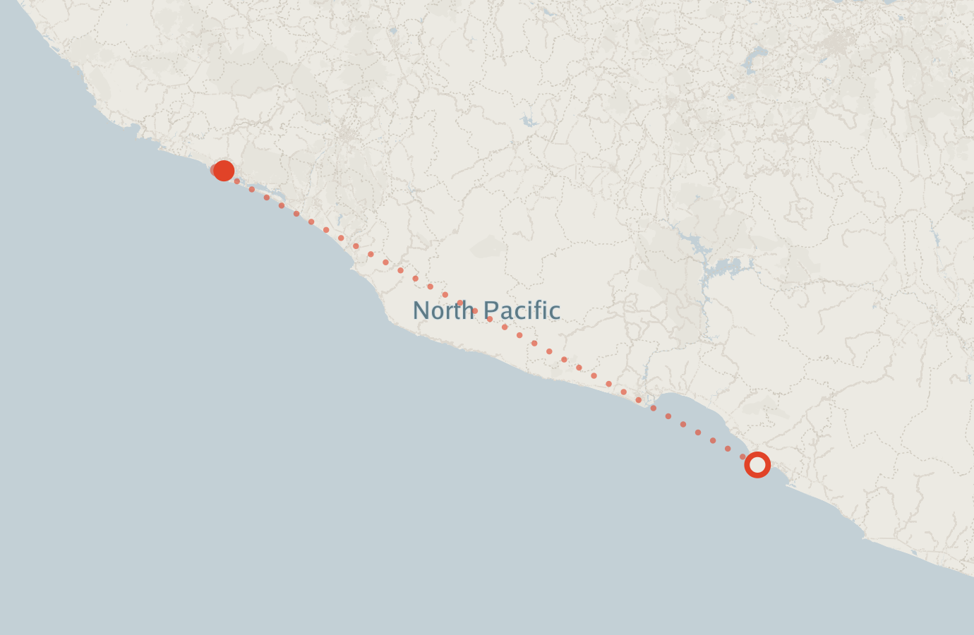 Activity map — real sighting points on an OpenStreetMap basemap