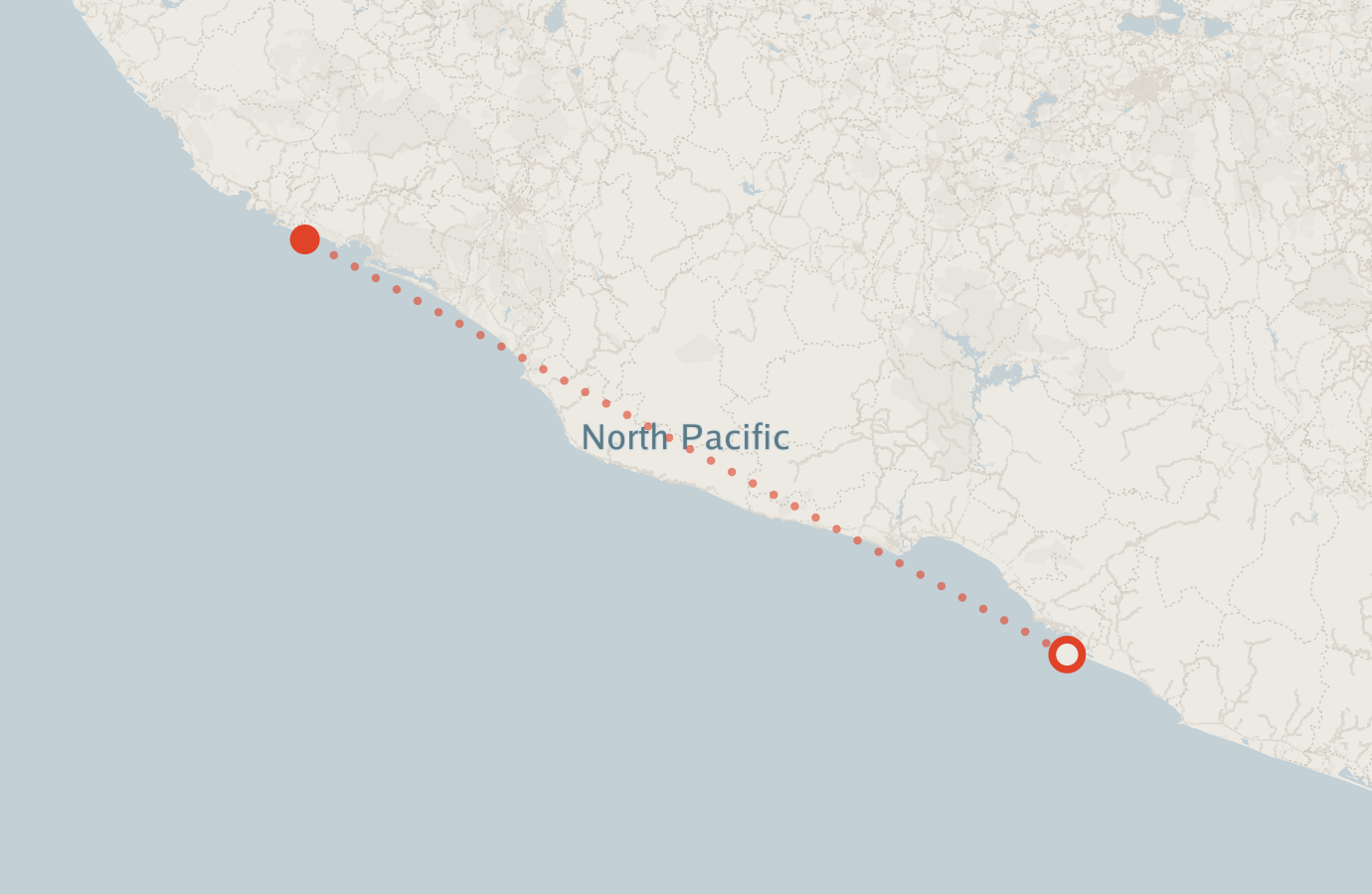 Activity map — real sighting points on an OpenStreetMap basemap
