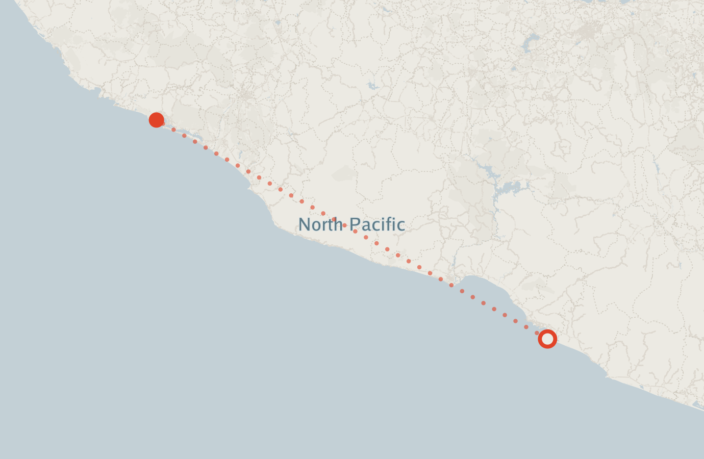 Activity map — real sighting points on an OpenStreetMap basemap
