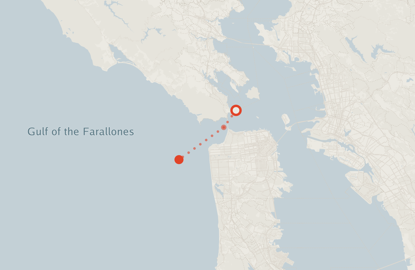 Activity map — real sighting points on an OpenStreetMap basemap