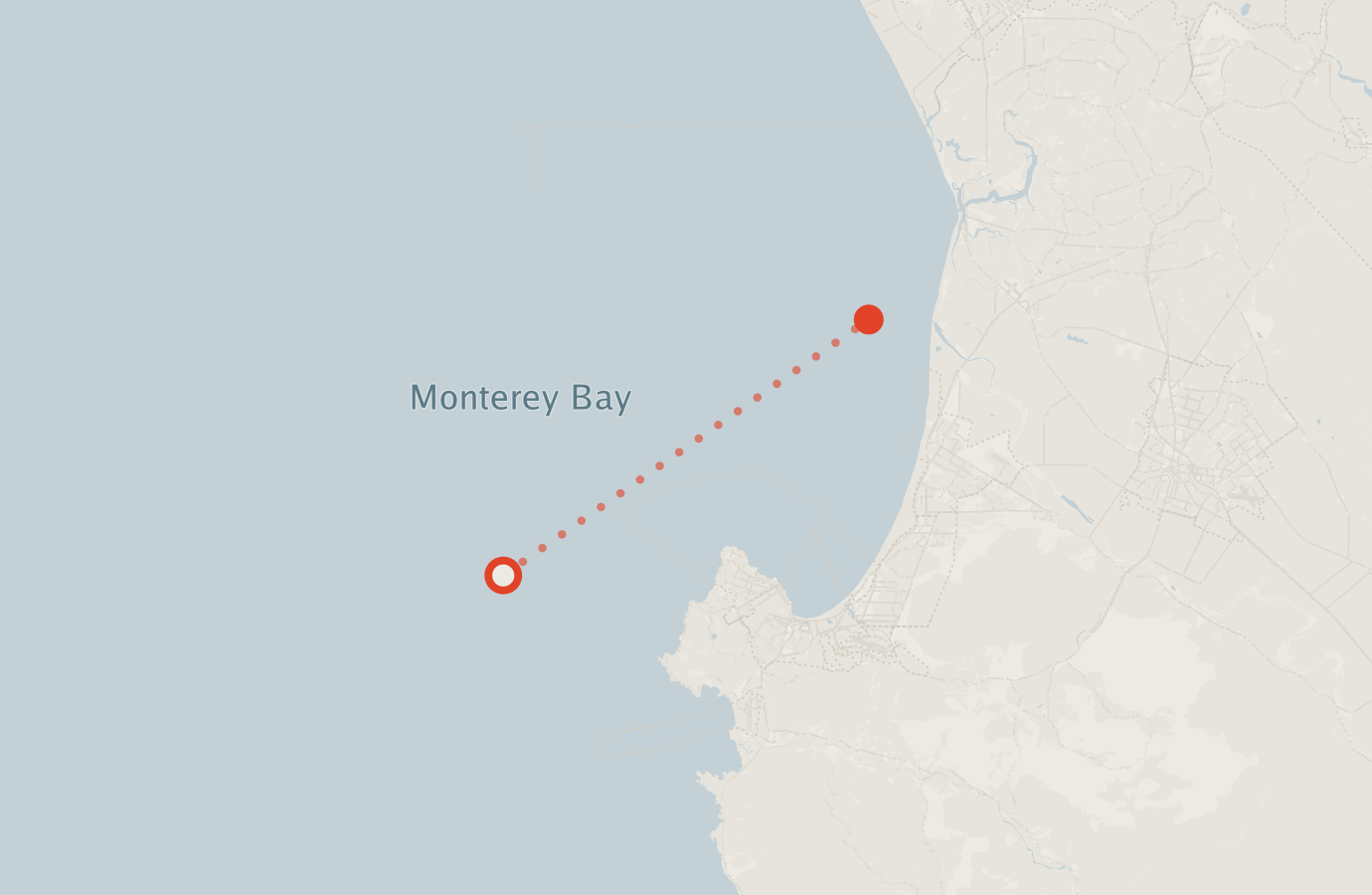 Activity map — real sighting points on an OpenStreetMap basemap