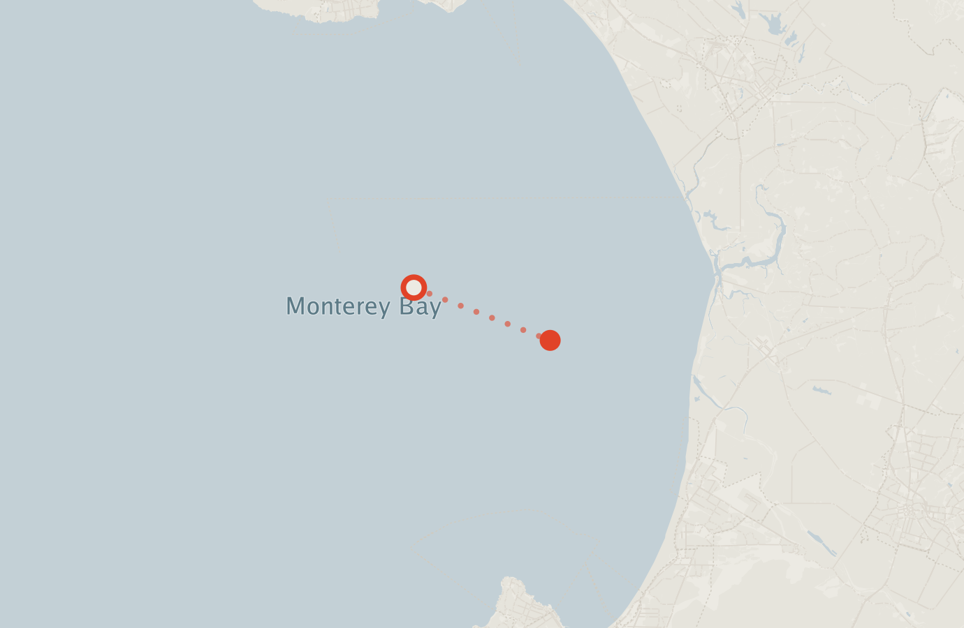 Activity map — real sighting points on an OpenStreetMap basemap