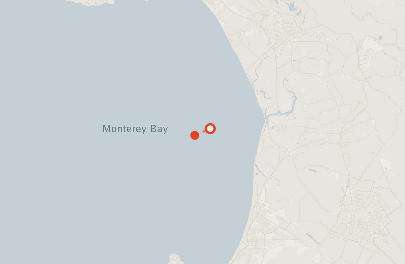 Activity map — real sighting points on an OpenStreetMap basemap