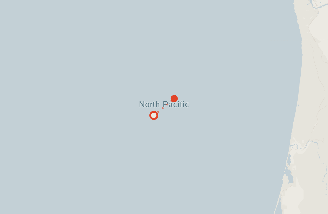 Activity map — real sighting points on an OpenStreetMap basemap