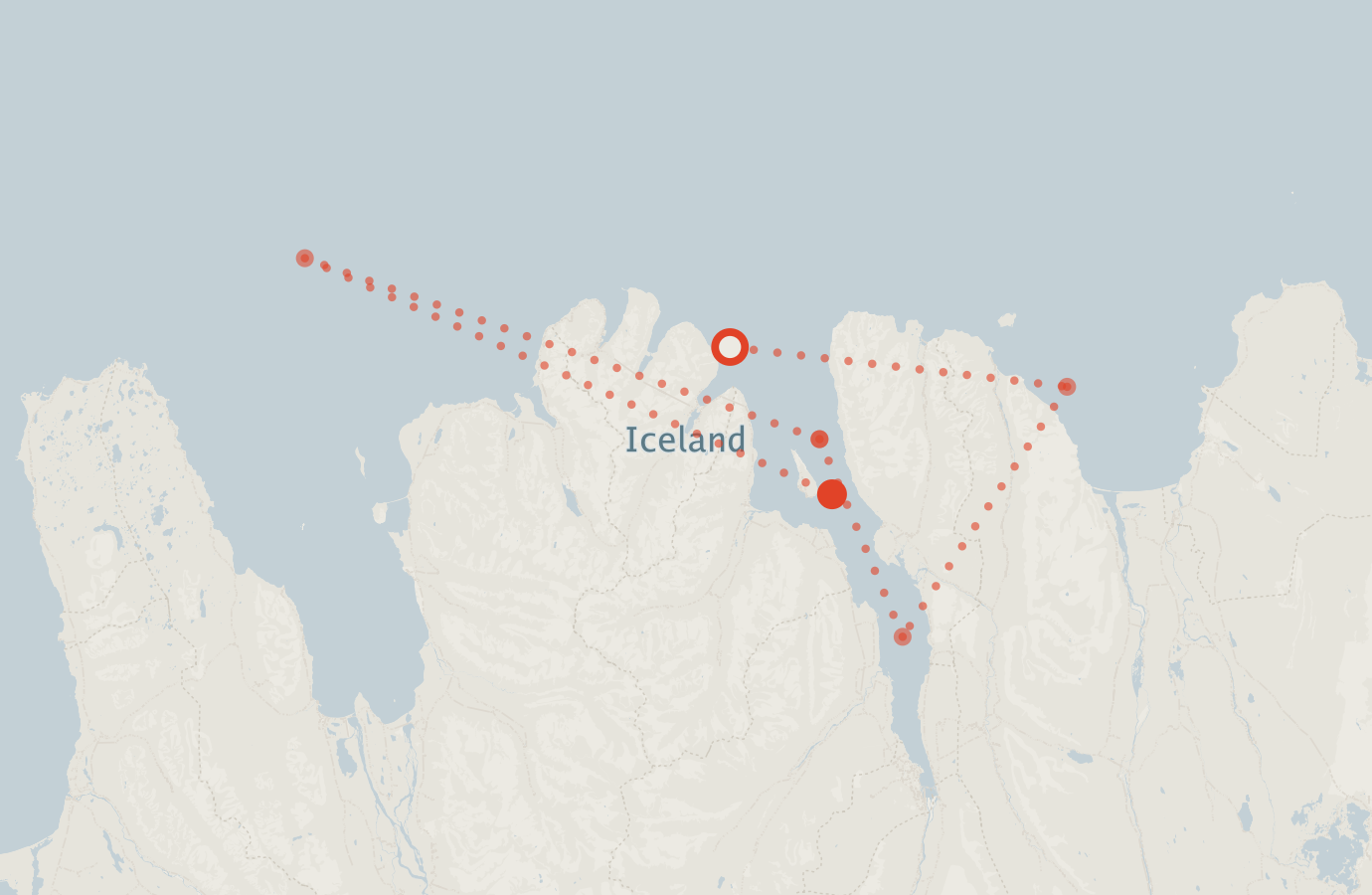 Activity map — real sighting points on an OpenStreetMap basemap
