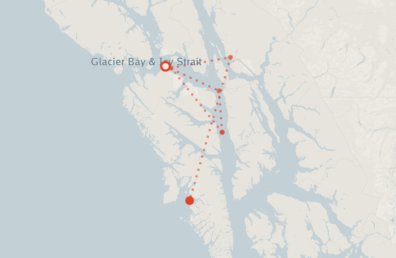 Activity map — real sighting points on an OpenStreetMap basemap