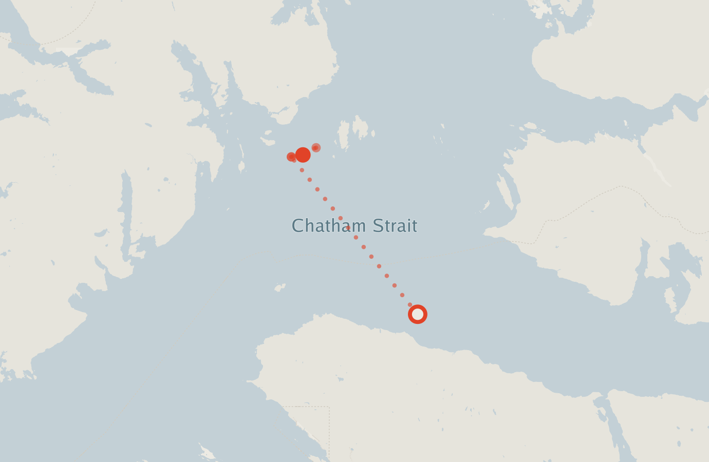 Activity map — real sighting points on an OpenStreetMap basemap