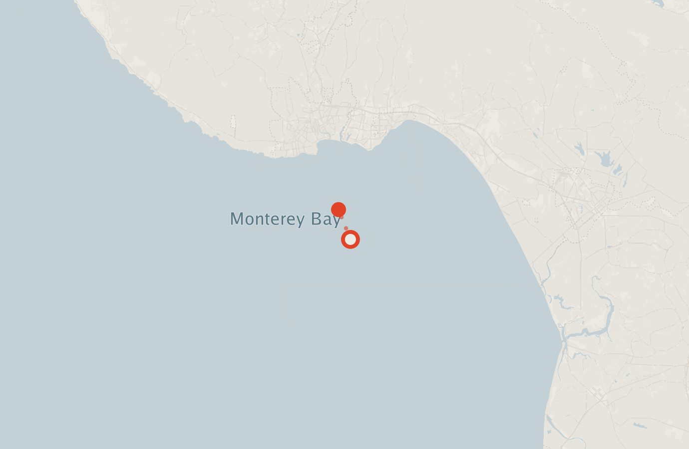 Activity map — real sighting points on an OpenStreetMap basemap