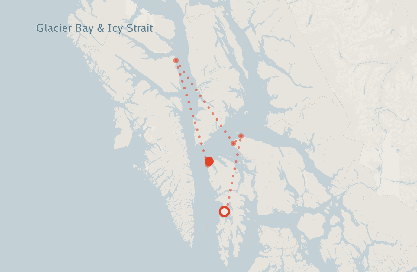 Activity map — real sighting points on an OpenStreetMap basemap