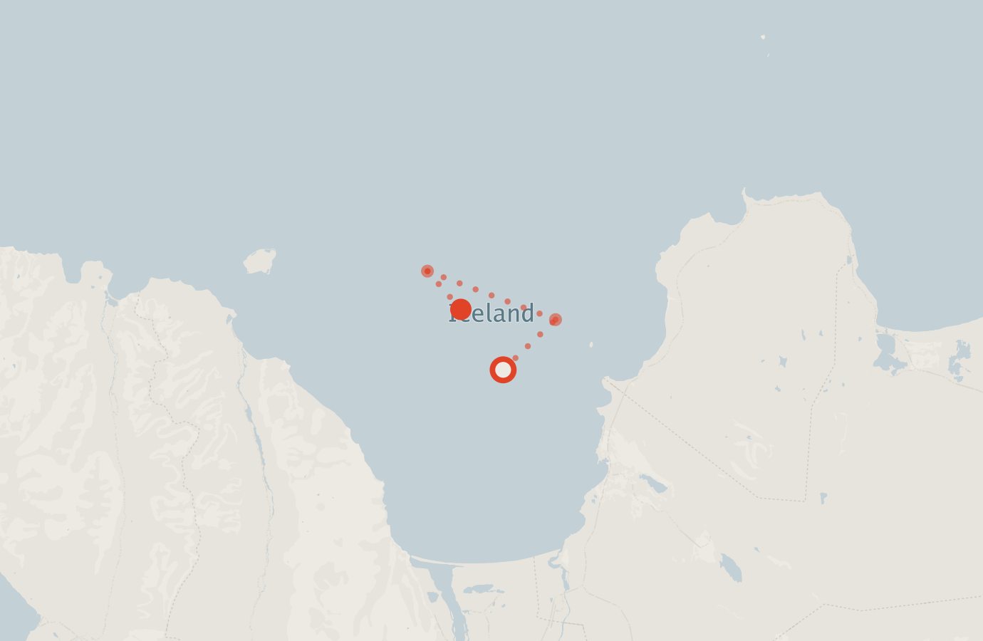 Activity map — real sighting points on an OpenStreetMap basemap