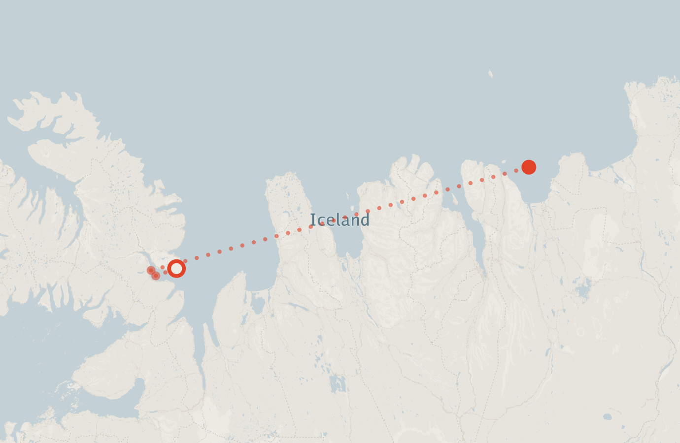 Activity map — real sighting points on an OpenStreetMap basemap