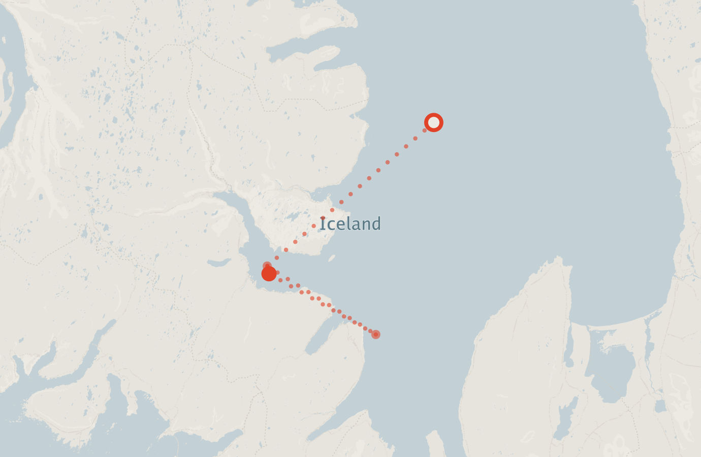 Activity map — real sighting points on an OpenStreetMap basemap