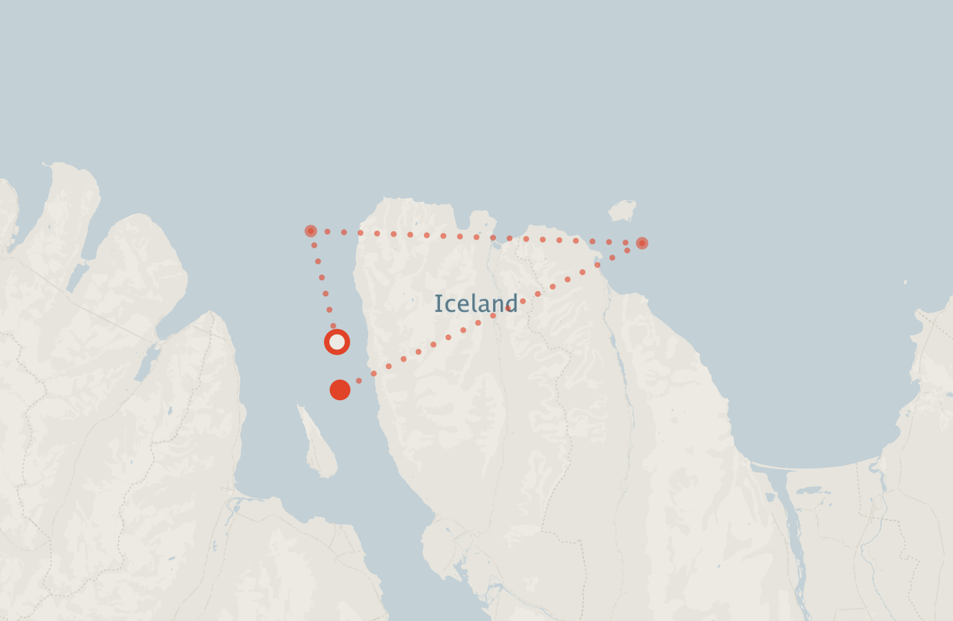 Activity map — real sighting points on an OpenStreetMap basemap