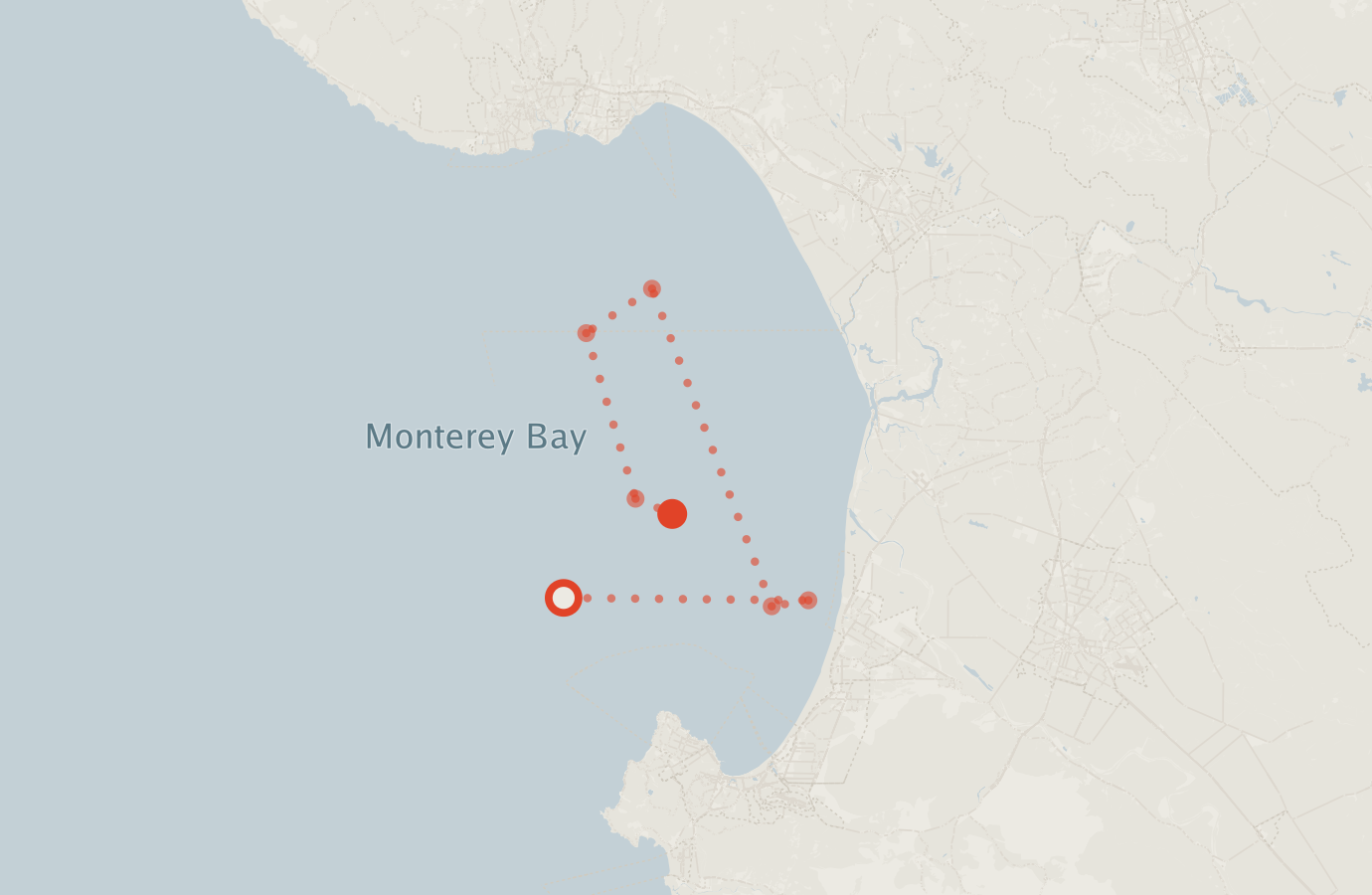 Activity map — real sighting points on an OpenStreetMap basemap