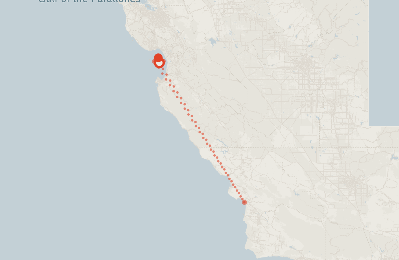 Activity map — real sighting points on an OpenStreetMap basemap