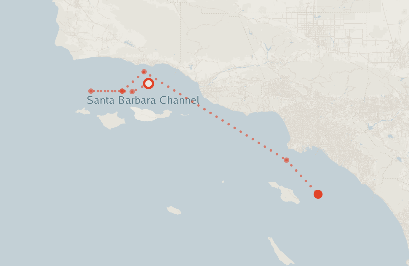 Activity map — real sighting points on an OpenStreetMap basemap