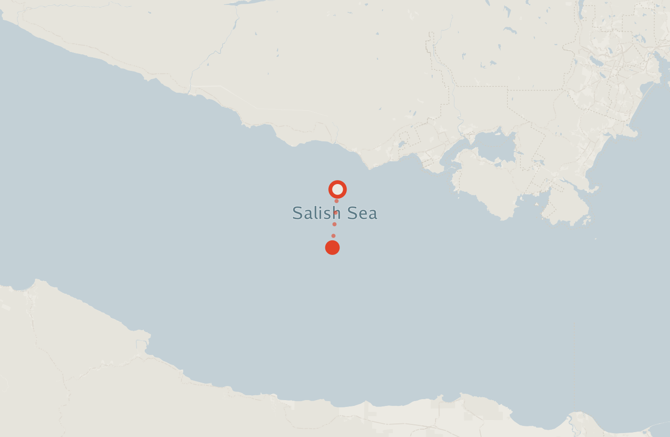 Activity map — real sighting points on an OpenStreetMap basemap