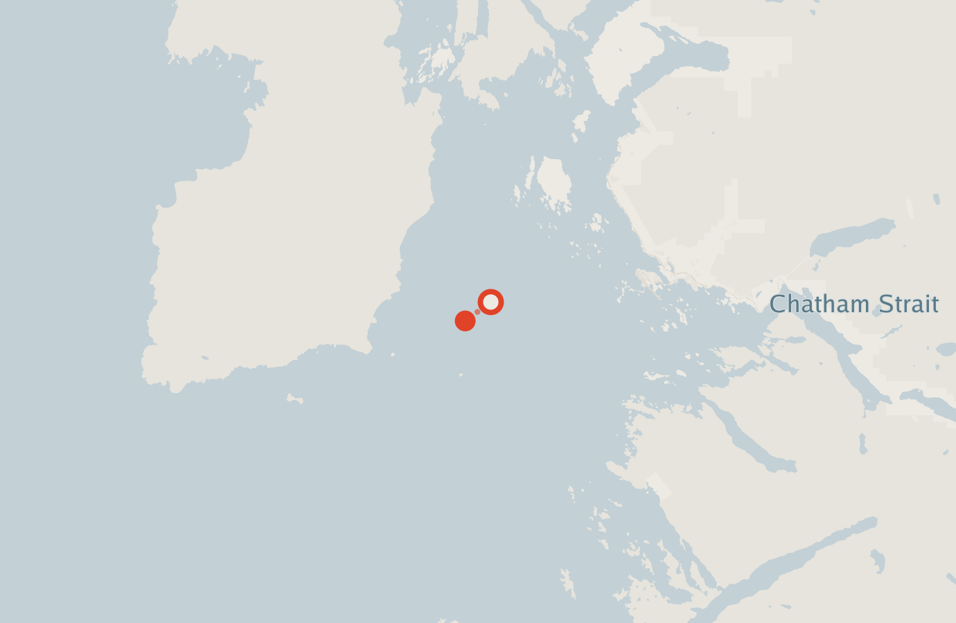 Activity map — real sighting points on an OpenStreetMap basemap
